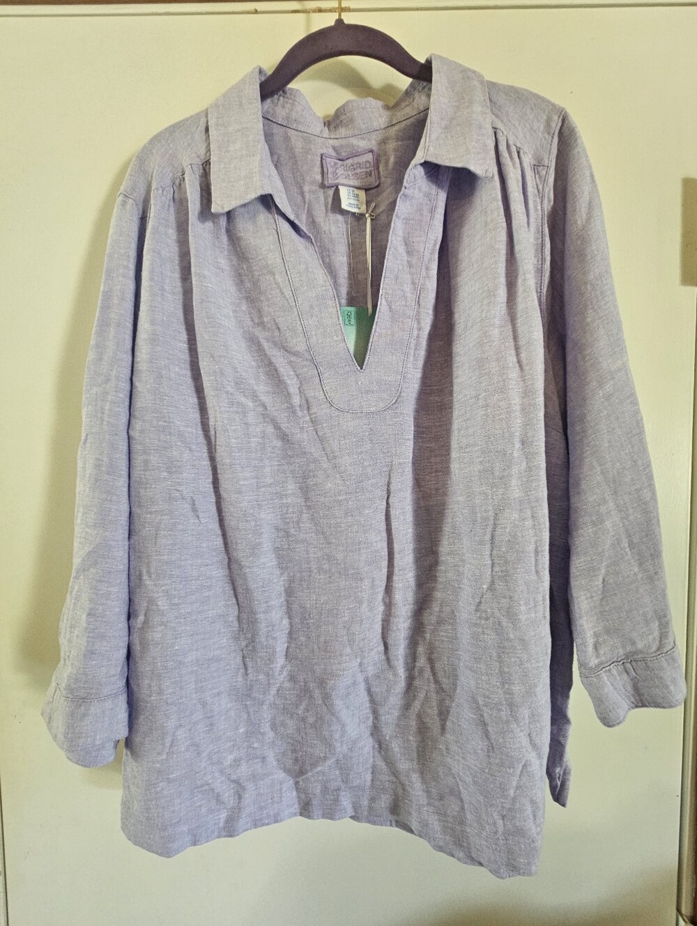 Sigrid Olsen linen shirt  2x  Nwt Purple